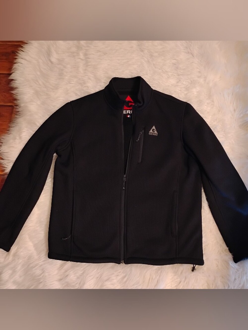 Mens Gerry Zip Heavy Zip Jacket. Black